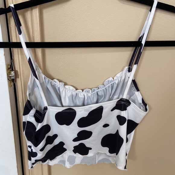 Never been Worn Cowprint Corset Style Top M - Picture 2 of 3